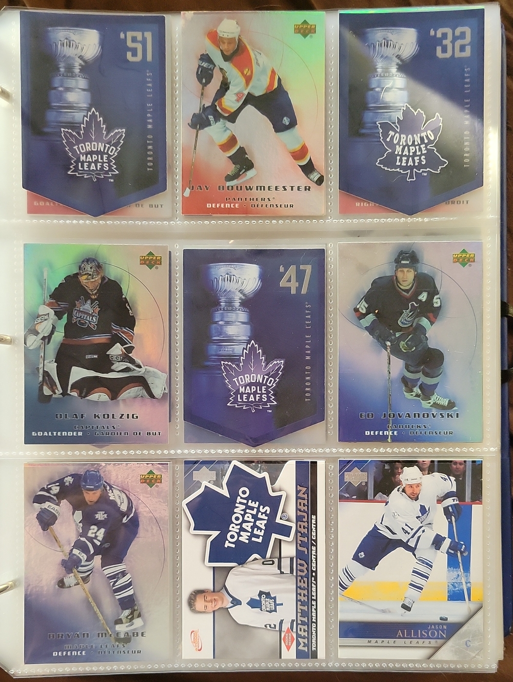 Random Hockey Trading Cards - Blue